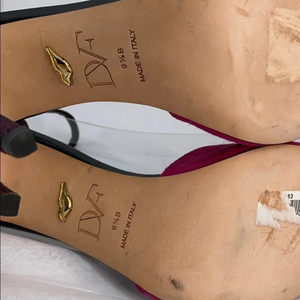 Diane Von Furstenberg 9.5 Pink Purple Suede Sandal